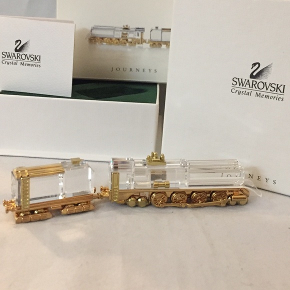 Swarovski Train 2 pc set 1999 Journeys NIB